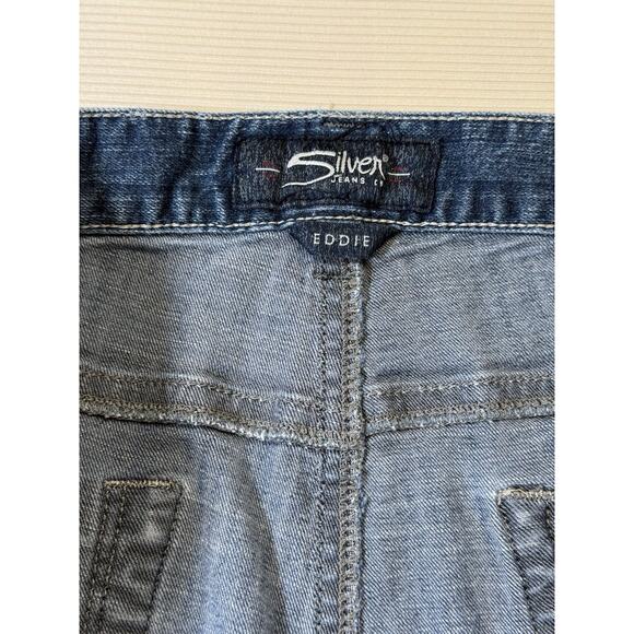 Silver Jeans Co Eddie Men’s Jeans Blue Relaxed Fit Straight Leg Denim 42x30 - Picture 4 of 10